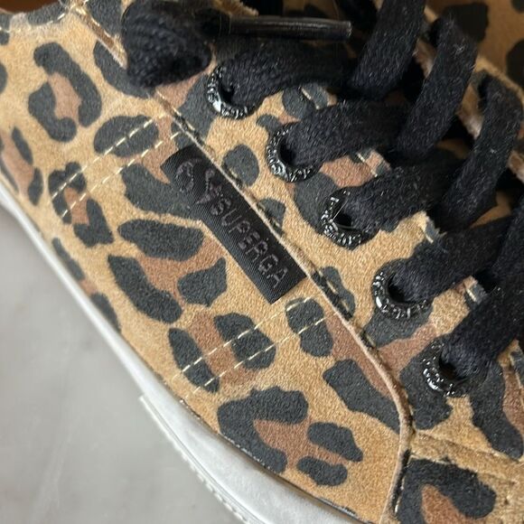 Superga 2750 Fantasy Cotu Big Classic Leopard Casual Sneakers Women's 8.5 - Picture 3 of 11